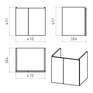 Подвесная тумба под раковину Misty Лира 50см белый